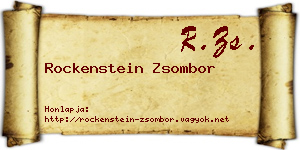 Rockenstein Zsombor névjegykártya