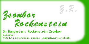 zsombor rockenstein business card